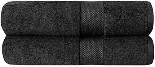 Bumble Luxury Thick Bath Towels (30” x 60”) Heavy Weight, 100% Combed Cotton | Ultra Soft & Highly Absorbent | Grey Bath Sheet | 800 GSM - 2 Pack