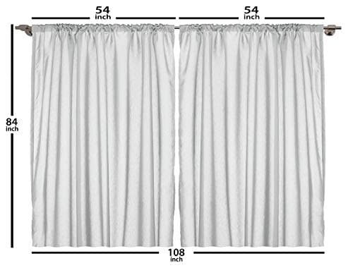 Ambesonne Autumn Curtains, Old Wooden Jetty on a Lake Fallen Leaves and Foggy Forest in Distance, Living Room Bedroom Window Drapes 2 Panel Set, 108" X 84", Brown Taupe