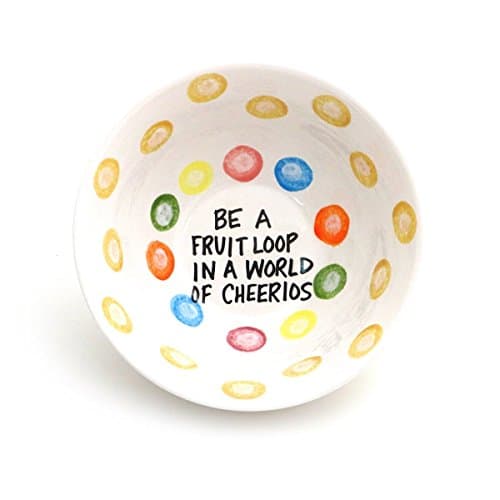 Fruit Loop in a World of Cheerios Cereal Bowl