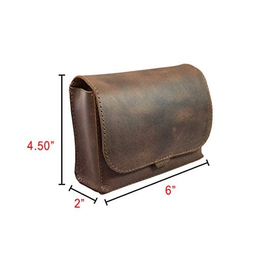 Hide & Drink Leather Fanny Pack for Women & Men, Crossbody Belt Bag, Bourbon Brown, One Size