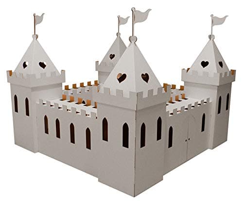 Kid-Eco Cardboard Large Princess Palace Playhouse Kit - Silver