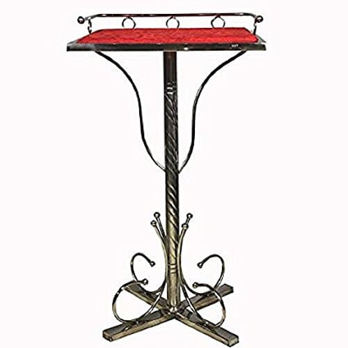 Decornt Podium Lectern (Lecture Stand) Presentation Dias Stand for Offices, School, Church, Public Speech & Conferences. Made-up Stainless - Steel Color Red - Height 4 FT X 2 FT Width.