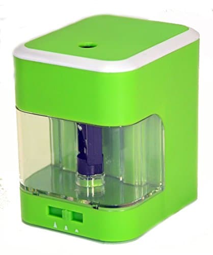 Battery Operated Desktop Pencil Sharpener, Adjustable Sharpness , Green