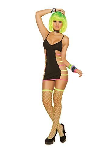 Neon Nites Fence Net Thigh, Chartruese, Yellow by Neon Nites