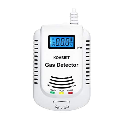 Combination Natural Gas and Carbon Monoxide Detector Plug in 2-in-1 Co Detector and Combustible Gas Detector,Propane,LPG,Gas Leak Detector for Kitchen/Home.