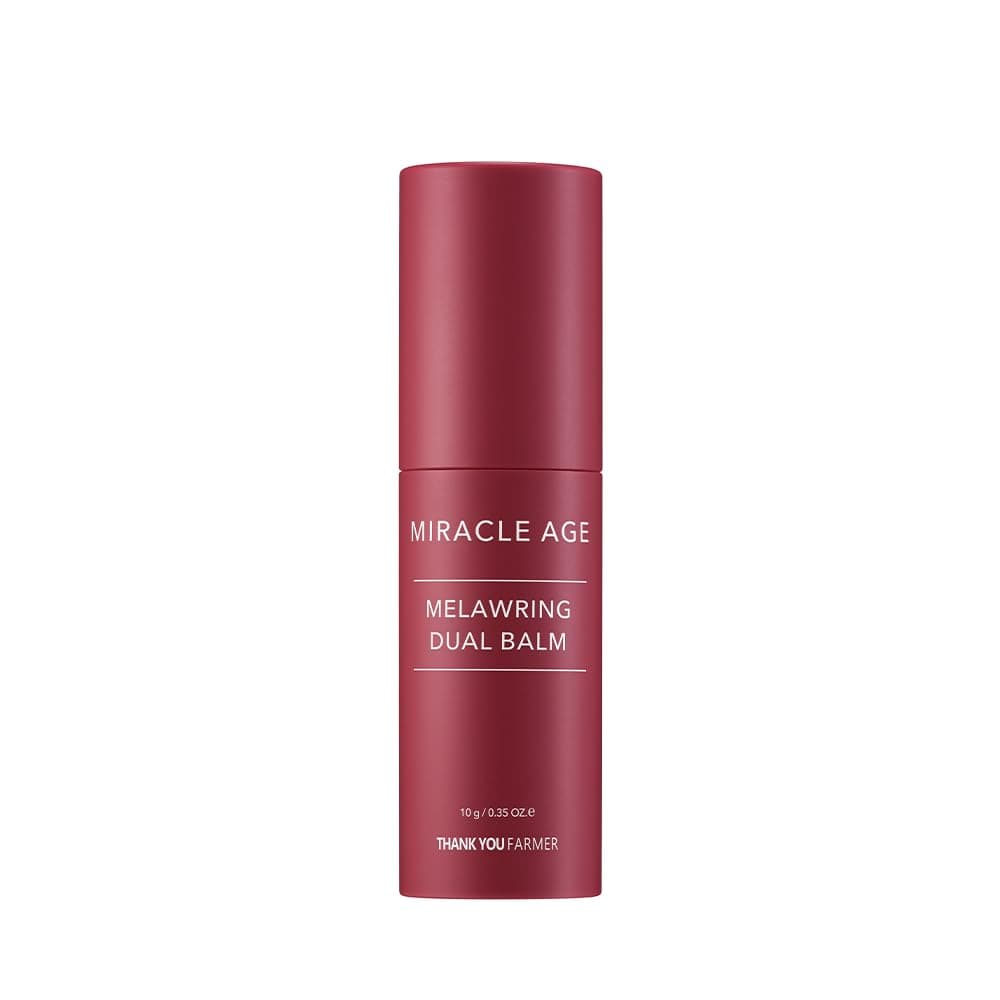 Miracle Age Melawring Dual Balm (10g) | Korean Anti-Aging Dual Treatment Balm | Reduces Dark Spots Wrinkles & Hyperpigmentation | Skin Firming Moisturizing Soothing Elasticity Booster for Face & Eyes