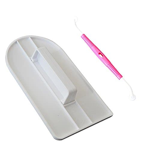 Ruiji Cake Molding Smoother and Cutting Wheels Fondant Tools for Cake Decorating White