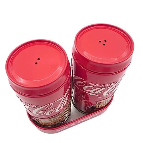 The Tin Box Company Coca-Cola Salt & Pepper Set with Holder