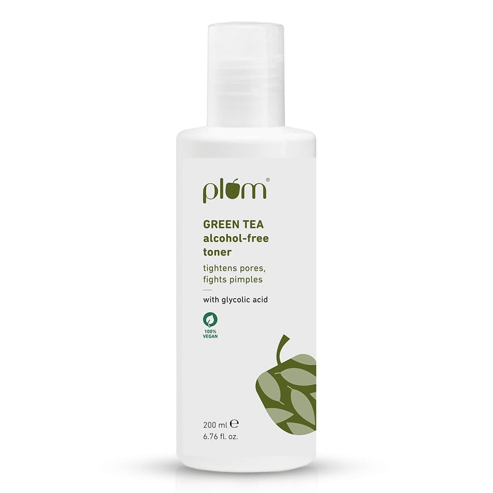 Green Tea Alcohol-Free Face Toner For Oily,Acne-Prone Skin | Alcohol-Free | With Glycolic Acid|Tightens Pores | Controls Oil| Gently Exfoliates Dead Skin Cells | Non-Drying|100% Vegan | 200 ml