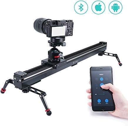 Camera Slider Motorized Set Aluminum Alloy Dolly Rail for camera DSLR MILC Time Lapse and Video Shot 39.4in/100cm - by YC Onion