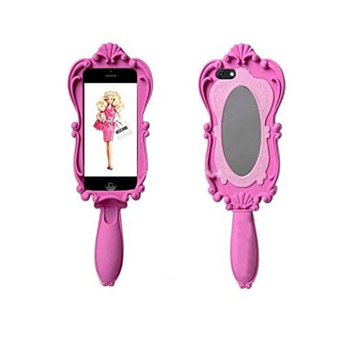 Singeek Newest Doll Pink Mirror Silicone Magic Mobile Phone Cover Case For iphone 5/5s