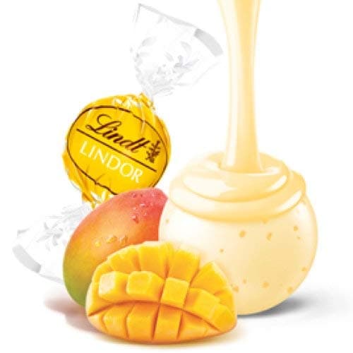 LINDT LINDOR - MANGOES & CREAM WHITE CHOCOLATE TRUFFLES (32)
