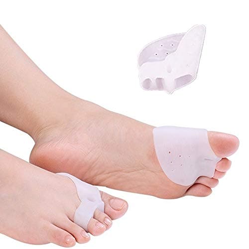 2 Pairs Toe Separators, Toe Guard, Silicone Toe Spacer, Tailors Bunion Corrector, Hammer Toe Corrector Treatment for Men and Women