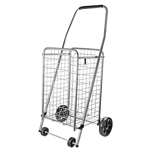 Helping HandFQ39283 Pop 'n Shop Folding Cart with Wheels and Handle, Silver