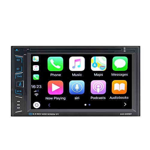 in-Dash Double Din Digital Media Car Stereo, CarPlay & Android Auto,6.8 in Touch Screen DVD USB Compatible - Unplug Product ID: 768444451214
