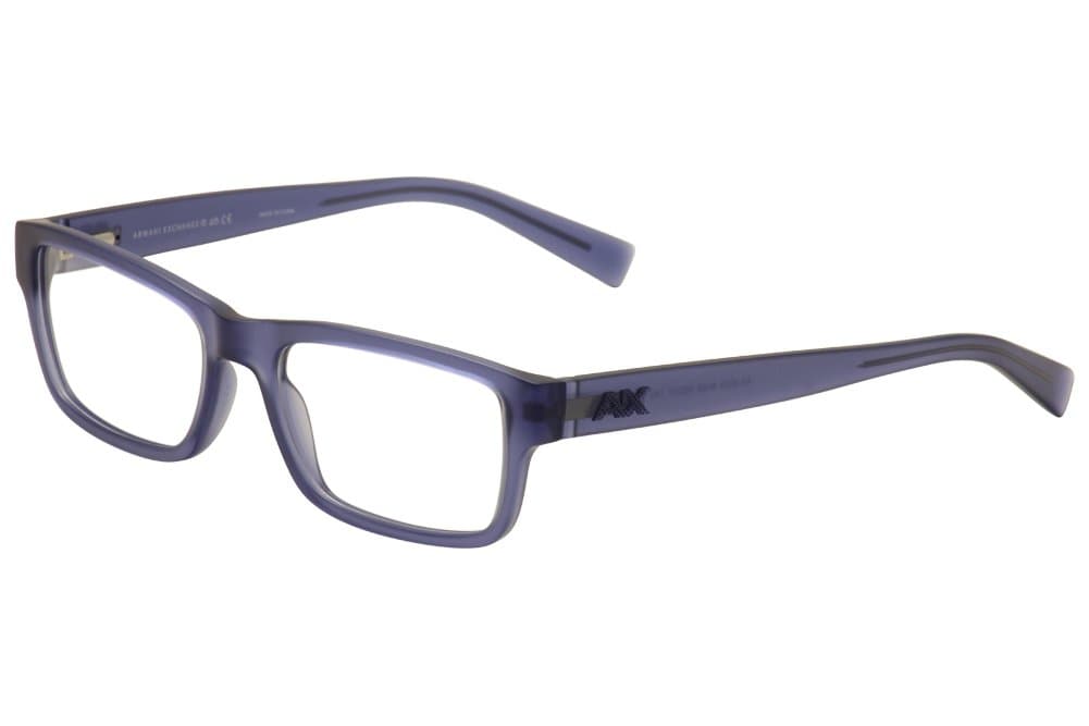 Armani Exchange AX3023-8165 Eyeglass Frames-Matte Blue Transparent 53mm