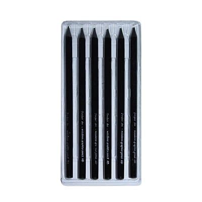 Woodless Graphite Pencil 6pce 2H HB 2B 4B 6B 8B 175mm Length