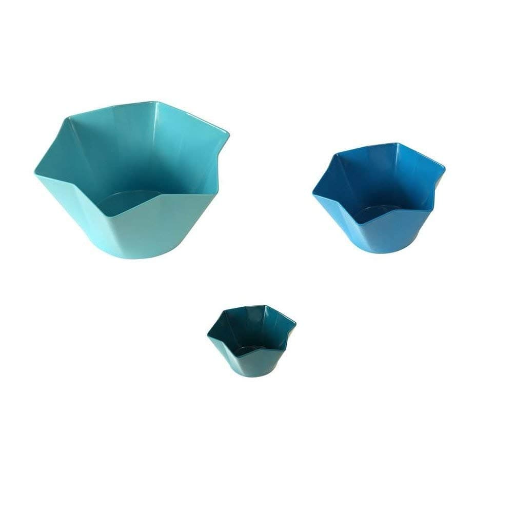 COOKUT Set 3 Strass Salad Bowl-Blue, 1
