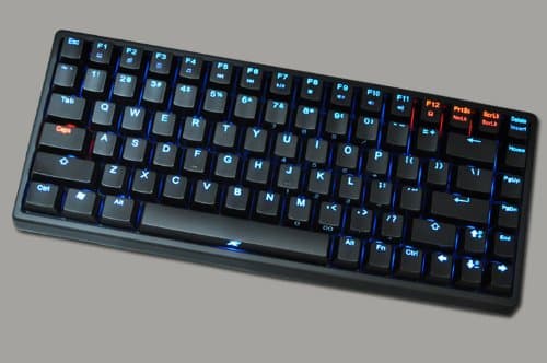 Keycool 84 Keys Portable Mechanical Gaming Keyboard Cherry Mx Switches (BLUE/RED/GREEN/YELLOW/WHITE LED Backlight Available) (BLUE switches + Black body + Blue LED backlight)