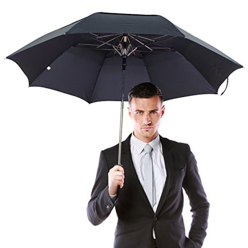 Lejorain Compact Protable Folding Travel Umbrella - Automatic Open Close 10ribs Unbreakable Stormproof Umbrella - 210T Teflon Coating Fabric for Women Men Black/Green/Blue (4.50 inch)