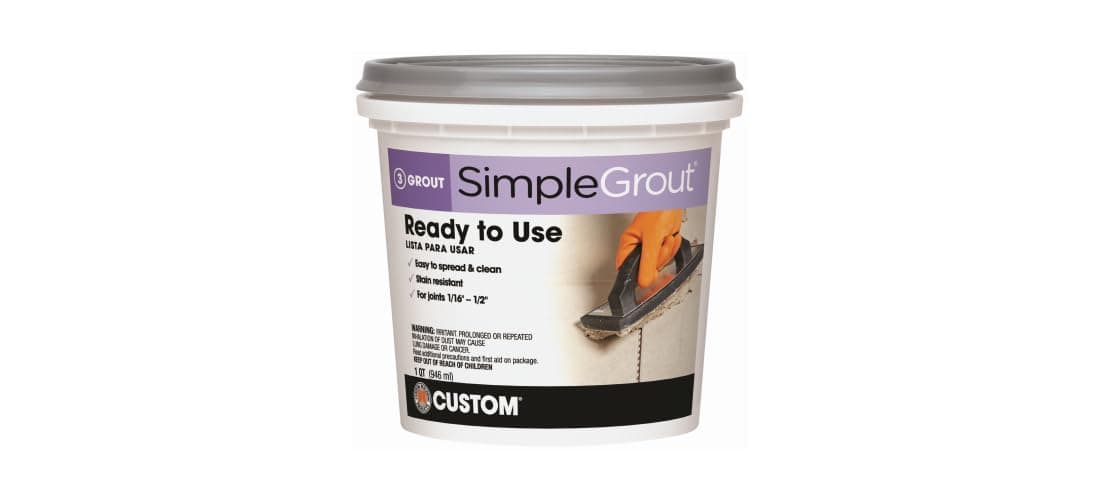Custom CUSTOM-PMG381QT-1, Bright White PMG381QT 1-Quart Simple Premium Grout, 32 Fl Oz