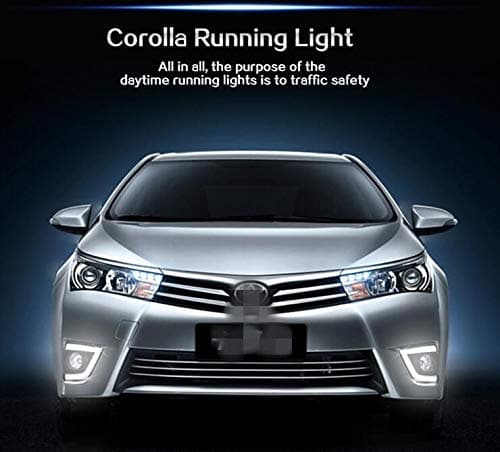 Lightguiding Daytime Running Light, Retrofit Car Fog lamp LED White light color DRL kit Replacement For Toyota Corolla Altis 2014-2015