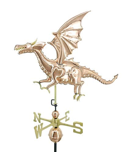 Coast Weathervanes and Cupolas Dragon Weathervane Polished Copper