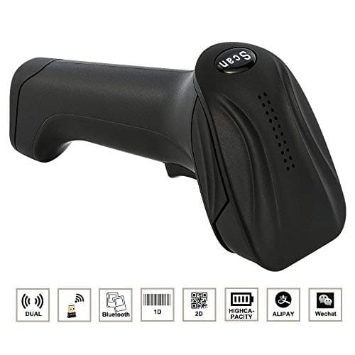 Barcode Scanner 2D Screen Wireless Bluetooth USB QR UPC Aztec Data Matrix PDF417 1D 2D Bar Code Scan Gun POS for Android iOS by FREESOO