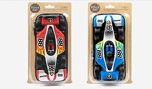 Shoppertize Car Shape Pencil Case | Hardtop Pencil Box for Kids & Adults | Unisex Pencil Case with Zipper Closure and Shoulder Strap