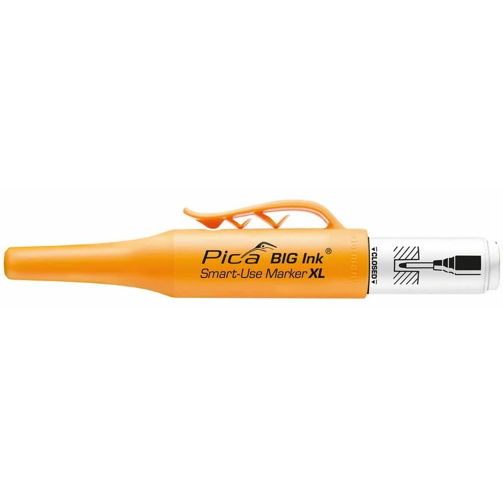 Pica BIG Ink Smart-Use Marker XL White (Strong Markings, Suitable for Smooth and Dry Surfaces, Includes Case Protector) 170/52