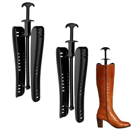 Nalacal Boot Stretcher Tree Shapers For Tall Boot, Calf Cowboy And Inserts Shape Holders To Keep Men Women Black 2 Pcs
