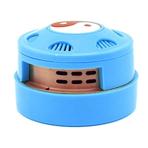 LDEXIN Portable Round Shape Moxa Stick Burner Box for Acupuncture Point Moxibustion Body Healthcare Blue (Blue -Antique red)