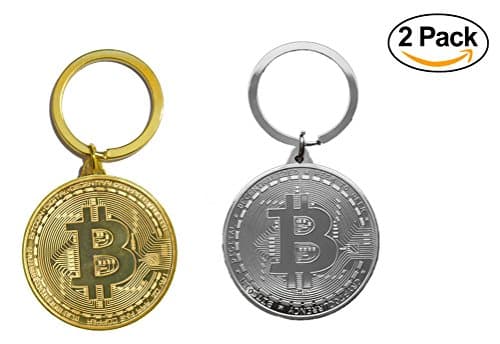 Bitcoin Coin Collector’s Set | Each Coin Comes w/ a Plastic Round Display Case | (Keychain Crypto Pack)