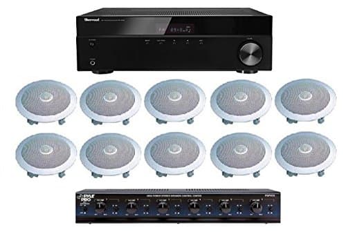 Distributed Home Audio Whole House Sound System- Ceiling Speakers for 5+ Rooms