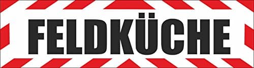 'Magnetic Sign "Field Kitchen Flashing Reflective Frame 30 x 8 cm