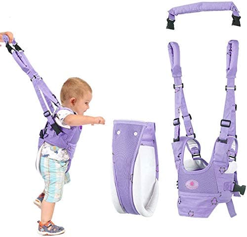 Baby Walker Toddler Walking Assistant, Stand Up and Walking Learning Helper, 4 in 1 Safety Breathable Walking Harness Walker for Baby 6-27 Months (Purple)