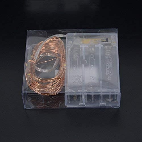 Desidiya 3AA Battery Powered Copper String Decorative LED Fairy Lights Warm White, 10 Meters, 100 LED's (Pack of 1)