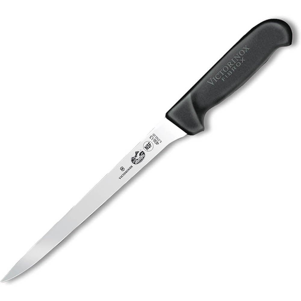 Victorinox CW456 Fibrox Fillet Knife Narrow Flexible Blade,Black,5.3763.20