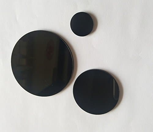 15PCS Black Acrylic Round Circle Sheet, Black Plexiglass Round Disc 1/8" Thickness (1.0")