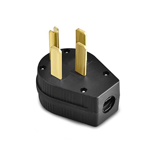 UL Listed Nema 14-50P Power Plug Connector,50A 50 Amp,AC 125V 125 Volt,250V 250Volt,3 Pole 4 Wire,Grouding,Generator,Black