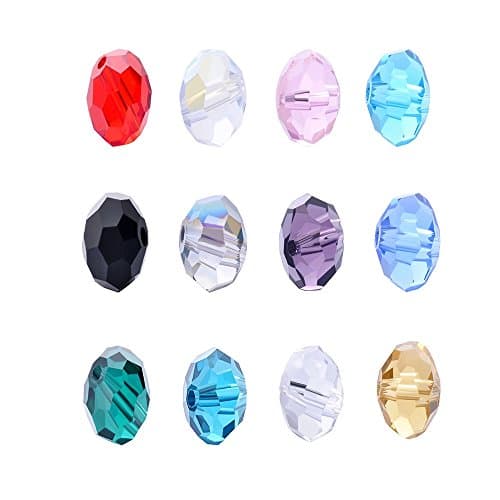 wanjin Wholesale Lot 1200pcs Round 4mm Crystal Beads 12 Colors with Storage Box