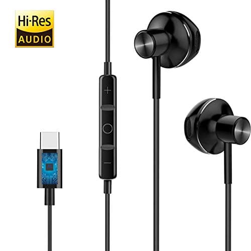 DOTSOG USB Type C Earphones Noise Isolating in Ear Headphones with Microphone Bass Driven Sound Compatible with Pixel 3/2/XL, HTC, LG, Huawei, OnePlus, Moto Z,Essential and More