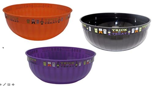 Halloween Candy Bowl -Set of 3 (Colors Vary)