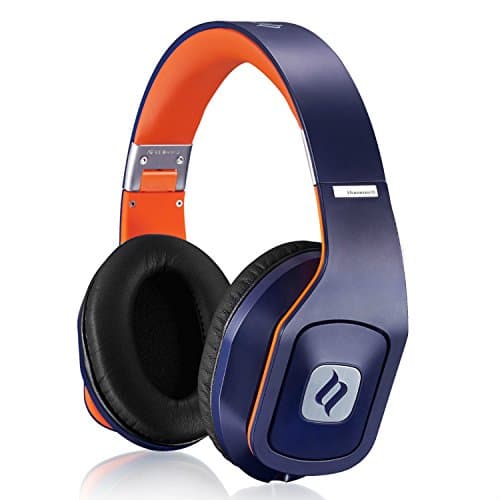 NOONTEC Hammo S Foldable Over-Ear Hi-Fi Headphones with Microphone For Iphone Android Smartphones, PC, Ipad,Tablets (Blue)