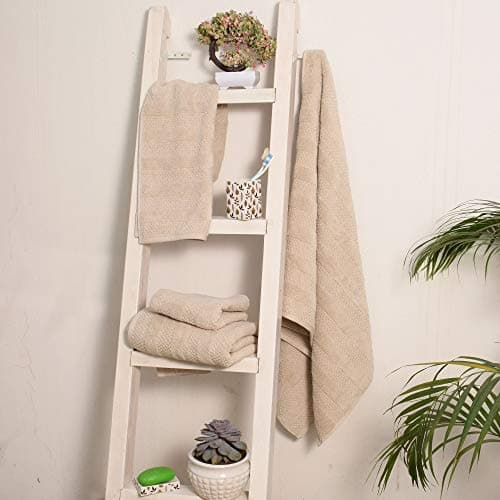 Premium 6 piece Towel Set- 2 Extra Large Bath Towels 2 Hand Towel 2 Washcloth Soft Cotton 600 GSM Highly Absorbent by Avira Home (Brown)