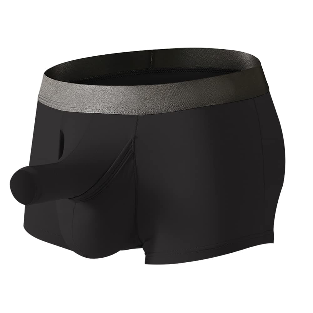 Cerahome Men's Underwear Separated Pouch Modal Boxer Briefs Elephant Nose Turnks Tagless Boxers