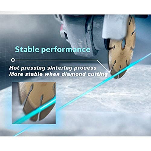 LSS 4 1/2 Inch Diamond Saw Blade,Dry or Wet Cutting Saw Blades for Sharp Cutting Concrete Stone Brick Masonry, Broadened Cutter Head (4.5")