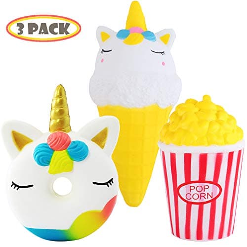 VIGEIYA Unicorn Squishies Slow Rising Toy Pretend Play Food for Kids Kitchen Toys