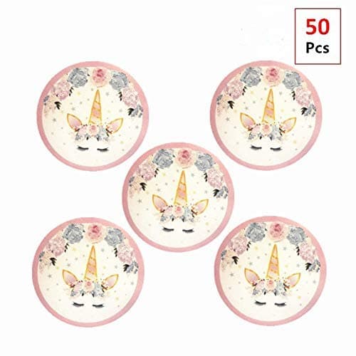 EIXJAUnicorn Stickers Round Sticker Labels for Unicorn Party Supplies Baby Shower Favors Unicorn Seal Sticker