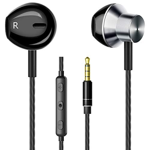 Earphones, JKSWT Wired Headphones with High Sensitivity Microphone and Volume Control, Noise Isolating Earbuds with Pure Sound and Powerful, Headphones for iPhone, Android Devices and More